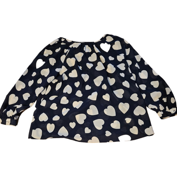 J.Crew Tops - J. Crew Factory Navy and White Heart Blouse